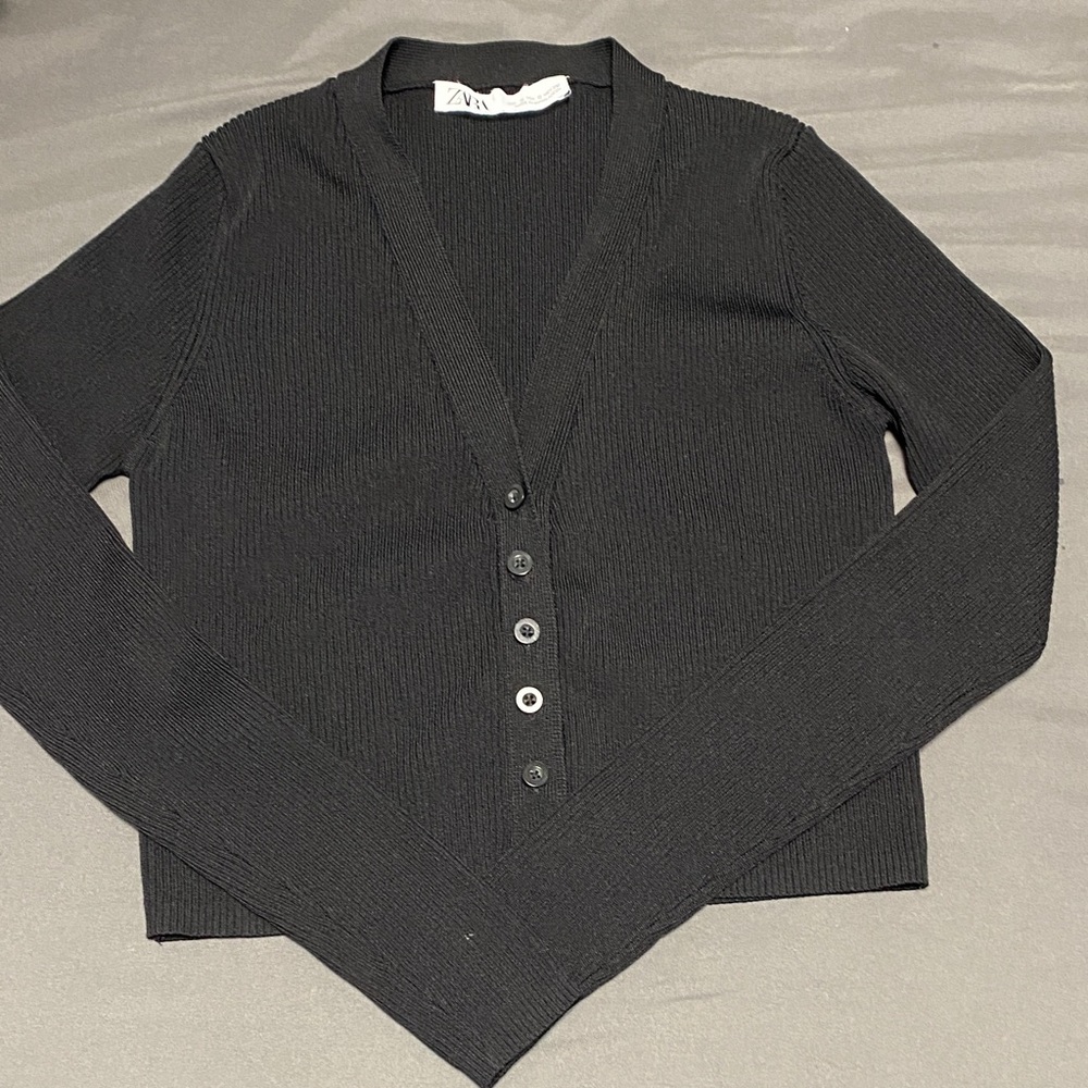 Zara Women's Black Cardigan Sweater